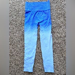 Yelete Los Angeles Blue Ombre High Rise Leggings - L - Yoga - Workout